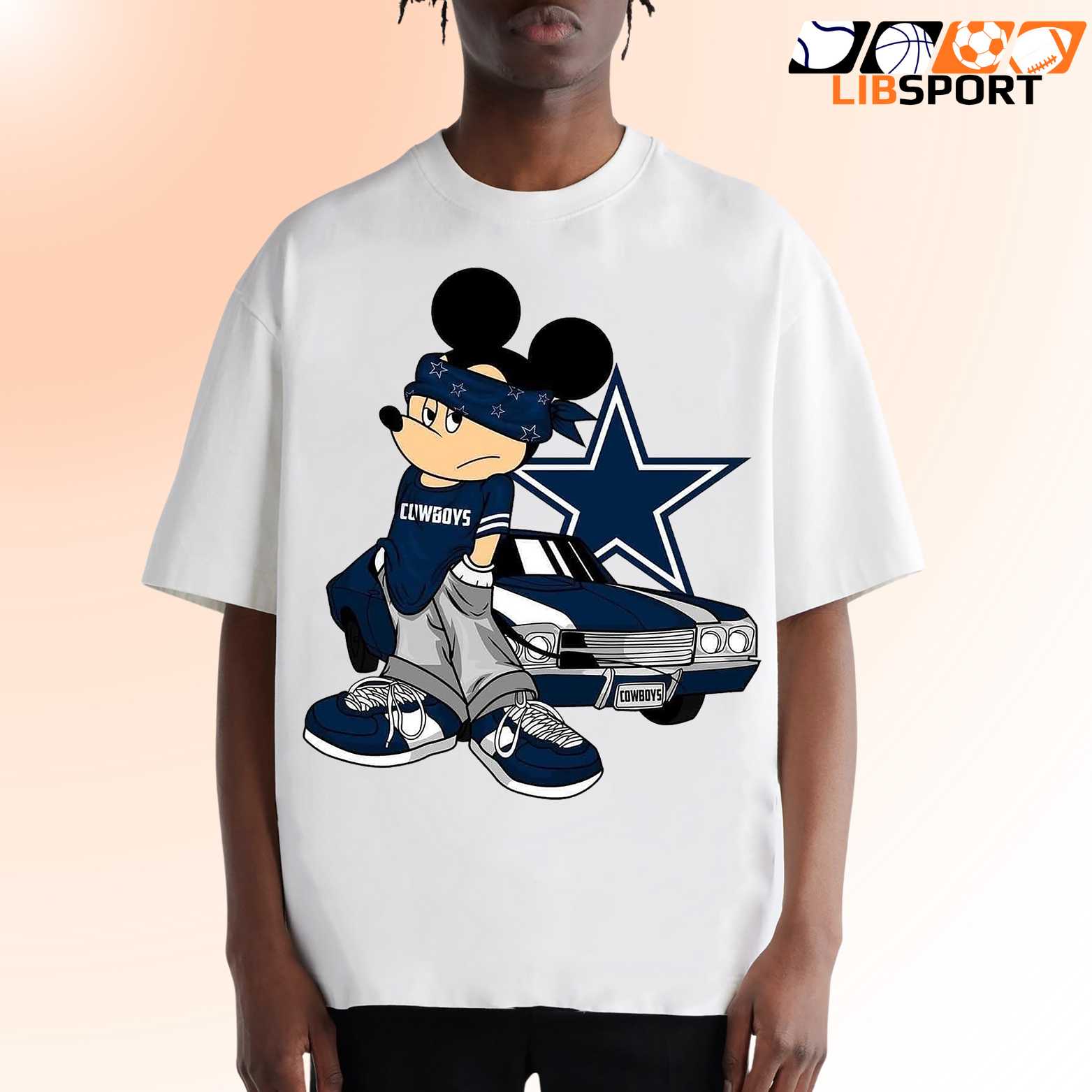 Dallas Cowboys Mickey Mouse T-Shirt, Cute Nfl Fan Tee, Unisex Football Shirt